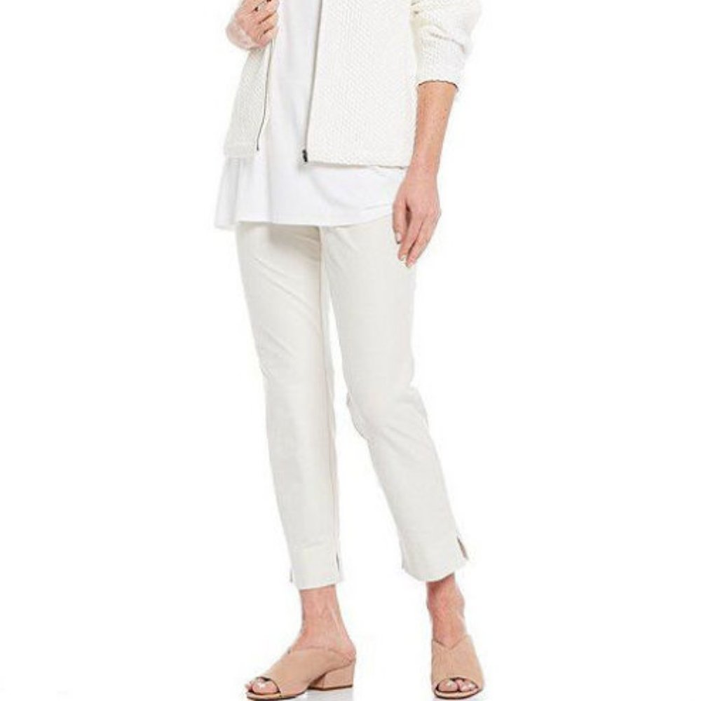 Eileen Fisher Viscose Pants Cropped Side Slit Size M